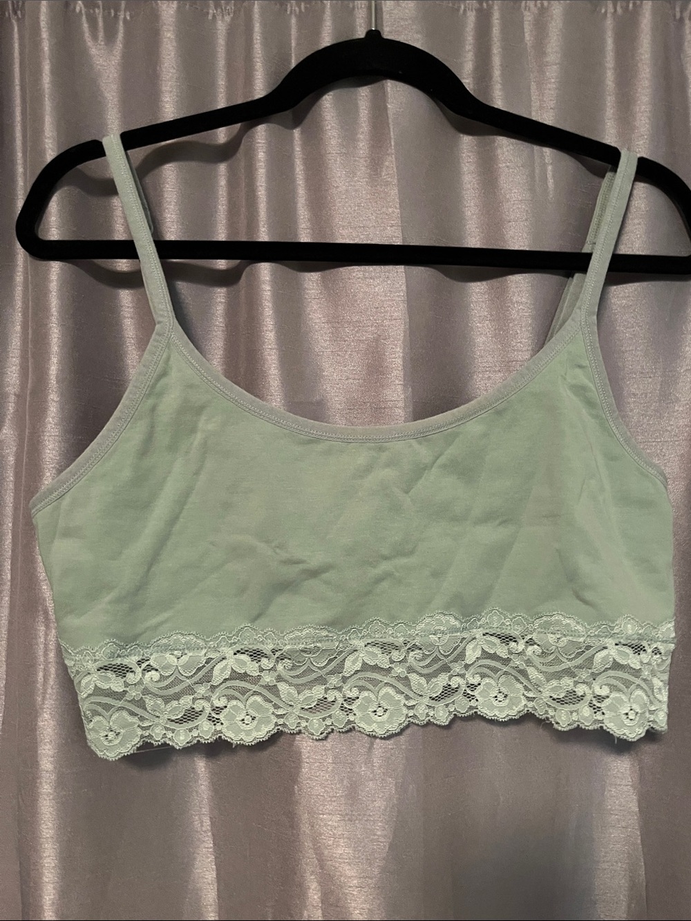 Light blue Lace Trim Bralette